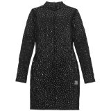 Women Sexy See-Through Mesh Beaded Dress