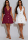 Sexy V-Neck Halter Neck Backless Dress