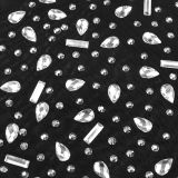 Sexy Long-Sleeved See-Through Mesh Beaded Dress