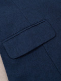 Women Solid Turndown Collar Blazer