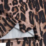 Sexy V-Neck Leopard Print Jumpsuit