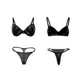 Women Sequin Bra and Panties Lingerie Two-Piece Set