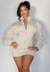 American Style Stand Collar Long-Sleeved Bodycon Dress