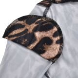 Sexy V-Neck Leopard Print Jumpsuit