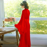 Plus Size Sexy Bell Bottom Sleeve Robe