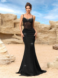 Elegant V-Neck Backless Chiffon Formal Party Maxi Dress