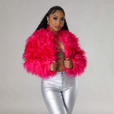 Long-Sleeved Furry Jacket