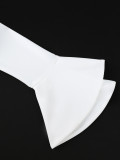 Women Bell Bottom Sleeve Irregular cutout elegant Formal Party Bodycon Dress