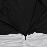 Women Halter Neck Backless Pleated Bodycon Dress