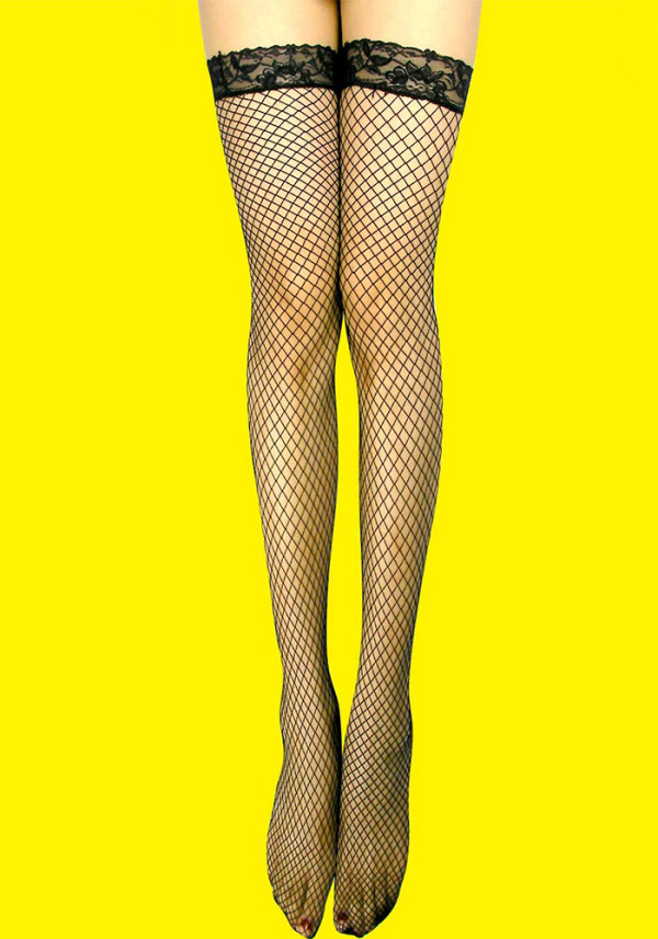 Women Sexy Lace Fishnet Transparent Stockings