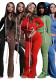 Women Hooded Zip Slim Pocket Top Bell Bottom Pants Two Piece Set
