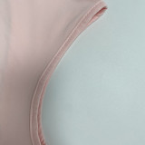 Women Round Neck Sexy Backless Sleeveless Ribbon Bodycon Dress