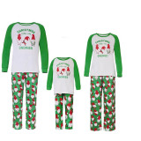 Women Christmas Letter Print Family Wear Long-Sleeved Pajamas Two-Piece Set