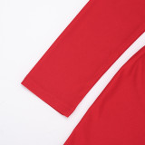 Women Autumn/Winter Solid Slash Shoulder Turndown Collar Long-Sleeved Ribbon Dresses
