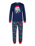 Women Christmas Letter Print Family Wear Long-Sleeved Pajamas Two-Piece Set