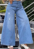 Women American Denim Wide-Leg Pants