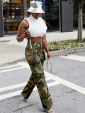 Women Multi-Pocket Camouflage Cargo Pant