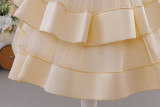 Girls' Double Layer Mesh Bow Dress