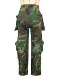 Women Multi-Pocket Camouflage Cargo Pant