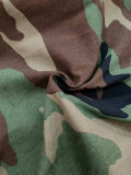 Women Camouflage Print Casual Denim Capri Pants