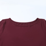 Women Autumn/Winter Round Neck Long-Sleeve Lace Patchwork Bodycon Dress