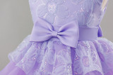 Girls Sequined Puffy Mesh Cake Princess Dress