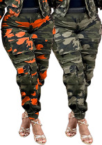Women Autumn Streetchy Camouflage Cargo Pant