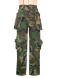 Women Multi-Pocket Camouflage Cargo Pant