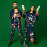 Women Christmas Letter Print Family Wear Long-Sleeved Pajamas Two-Piece Set