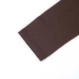 Women Autumn/Winter Solid Elegant Off-Shoulder Long-Sleeve Dress