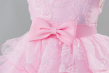 Girls Sequined Puffy Mesh Cake Princess Dress