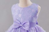 Girls Sequined Puffy Mesh Cake Princess Dress
