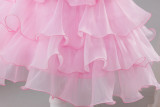 Girls Sequined Puffy Mesh Cake Princess Dress