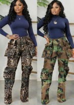 Women Multi-Pocket Camouflage Cargo Pant