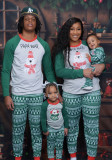 Women Christmas Letter Print Family Wear Long-Sleeved Pajamas Two-Piece Set