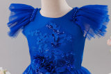 Girls' Mesh Sequin Train Princess Dress