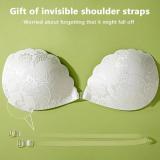 Women's Thin Breathable Invisible Strap Shell Shape Push-Up Lace Bra Nipple Covers