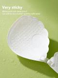 Women's Thin Breathable Invisible Strap Shell Shape Push-Up Lace Bra Nipple Covers