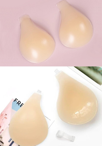 Women's Plus Size Anti-Spread Push-Up Scoop Lift Large Size Thin Silicone Bra Clasp Nipple Covers