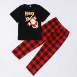 Family Christmas Short Sleeve Santa Claus Print Pajamas Matching Set
