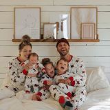 Family Christmas Tree Bear Print Plaid Long Sleeve Pajamas Matching Set Homewear