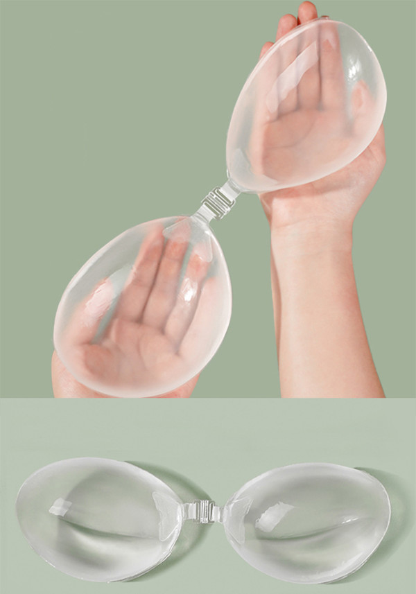 Women's Summer Swimwear Waterproof Sweatproof Transparent Push-Up Silicone Bra Nipple Covers for Bikini Set