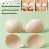 Women's Thin Breathable Invisible Strap Shell Shape Push-Up Lace Bra Nipple Covers