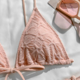 Women's Swimwear Fashion Sexy Halter Neck Tie Bikini Set Two-Piece Set