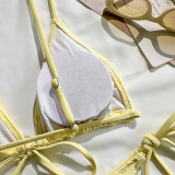 Women's Swimwear Fashion Sexy Halter Neck Tie Bikini Set Two-Piece Set
