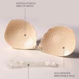 Women's Thin Breathable Invisible Strap Shell Shape Push-Up Lace Bra Nipple Covers