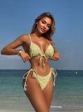 Women's Swimwear Fashion Sexy Halter Neck Tie Bikini Set Two-Piece Set