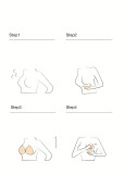 Women's Plus Size Anti-Spread Push-Up Scoop Lift Large Size Thin Silicone Bra Clasp Nipple Covers