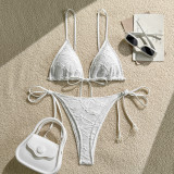 Women's Swimwear Fashion Sexy Halter Neck Tie Bikini Set Two-Piece Set