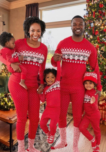 Family Christmas Cotton Pajamas Matching Set Homewear